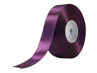 Gift ribbon 25 mm/ 25 m, satin, dark purple