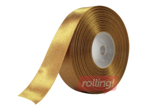 Kinkepael 25 mm/ 25 m, satiin, kuldne, tume