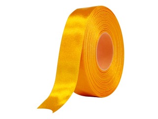 Gift ribbon 25 mm/ 25 m, satin, light orange