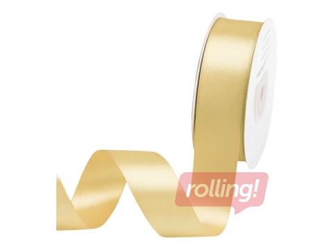 Kinkepael 25 mm/ 25 m, satiin, Taupegold
