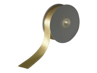 Gift ribbon 12 mm/ 25 m, satin, Taupegold