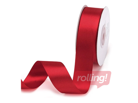 Kingituste pakkelint 25mm/25m, satiin, tumepunane
