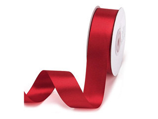 Kingituste pakkelint 25mm/25m, satiin, tumepunane