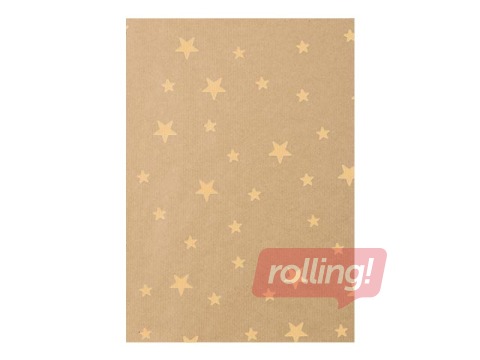 Kinkepaber Tähed, pruun, 100x500cm