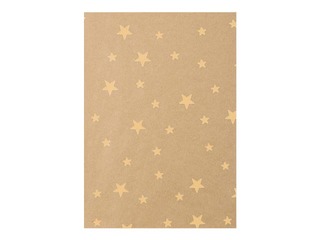 Kinkepaber Tähed, pruun, 100x500cm