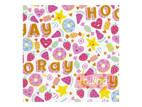 SALE Pakkepaber, Doughnuts, 50x500cm