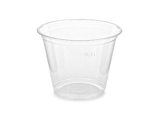 Plastic cups, transparent 76103, 300ml, 50 pcs.