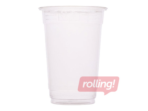 Klaasid, plastist PET, läbipaistvad, 400 ml, Ø95 mm, 50 tk.