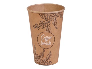 Paper cups All You Need, ø90mm, 400 ml, brown, 50 pcs.