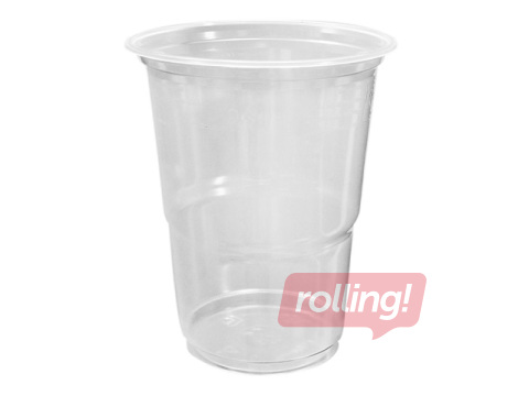 Plastikust klaasid, läbipaistvad, 300ml, 50 tk