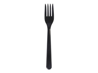 Kahvlid plastikust, taaskasutatavad, mustad, 50 tk