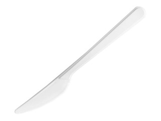 Knives plastic, reusable, white, 50 pcs.