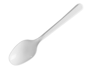 Teaspoons plastic, reusable, white, 50 pcs.