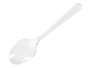 Spoons plastic, reusable, transparent, 50 pcs.