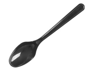 Teaspoons plastic, reusable, black, 50 pcs.