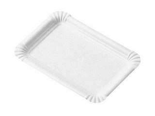 Paper plates 13 x 20 cm, 25 pcs, white