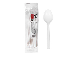 Plastlusikad, korduvkasutatavad, valged, 18cm, 12 tk.