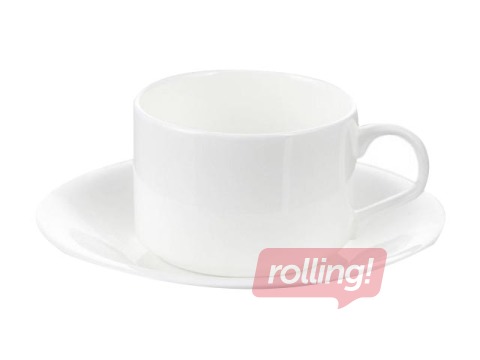 Teetass alustassiga Olivia, portselan, 100ml, 2 tk.
