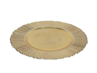 Dekoratiivne taldrik, plastmassist, kuldne, Ø33cm