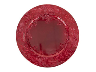 Dekoratiivne taldrik, plastmassist, punane, Ø33cm