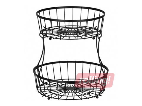 Korv Springos, puuviljadele, must, metall, Ø32.5×30cm