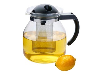 Teapot Cromer, glass with a metal strainer, 1.5L