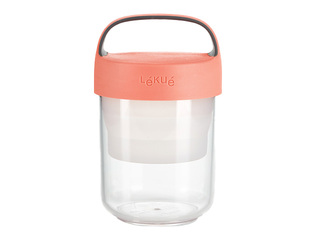 Toidunõu Lekue, To Go, korallivärv, 400ml
