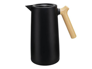 Termostass, klaas-plastik, must, 980ml