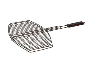 Grilling grill with wooden handle Mustang, oval, 56x45cm