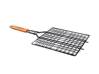 Grillrest Camping, puidust käepidemega, 28x28cm