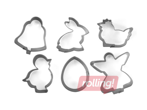 Küpsise ja piparkoogivormid Guardini, lihavõtted, 6 tk.