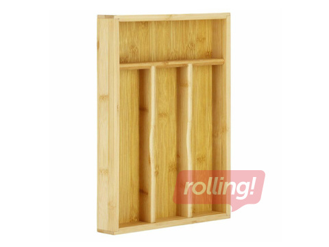 Söögiriistade organiseerija Springos, bambus, 34×25×4.5cm