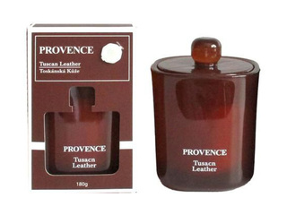 Aroomiküünal Provence Tuscan Leather, klaasanumas kaanega, 13cm