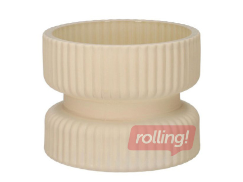 Küünlajalg Levia, beež matt, Ø9×h8cm