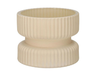 Küünlajalg Levia, beež matt, Ø9×h8cm