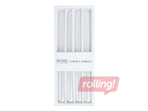 Küünal Carola, valge pärl, 25cm, 4 tk