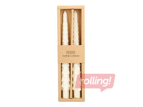 Küünal Carols, antiikstiilis, valge kuusk, 25cm, 2 tk