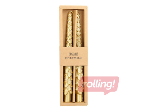 Küünal Carols, antiikstiilis, kuldne kuusk, 25cm, 2 tk