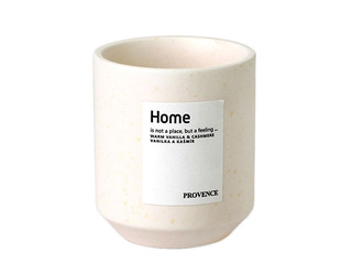 Küünal Provence Home, keraamilises anumas, vanill ja kašmiir, valge, Ø7×8cm