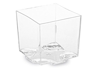 Nõud suupistete jaoks, 4,4 x 4,4 cm, h-4,3 cm, läbipaistvad, 20 tk.