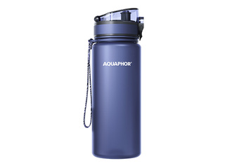 Aquaphor City veepudel filtriga, 650 ml, tumesinine + KAMPAANIA! Osta veepudel filtriga ja saa kingitus!