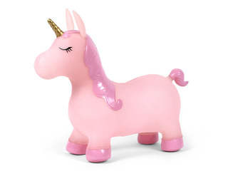 Jumping animal pink unicorn