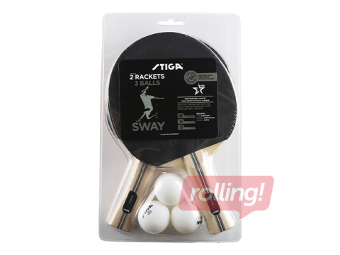 Lauatennise reketite komplekt Stiga, Sway (2 reketit + 3 palli)