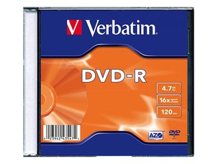 Verbatim DVD-R AZO 4.7GB 16x, 20 Pack Slim