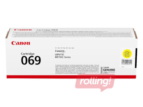 Toner cartridge Canon 069, Yellow (1900 pgs)