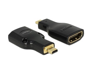 DELOCK Adapter HDMI Micro-D male > HDMI-A female 4K black