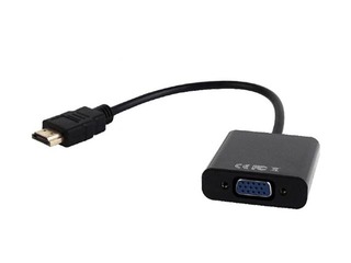 Gembird adapter HDMI-A(M) ->VGA (F) + audio, on cable, black