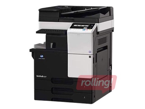 Must-valge multifunktsionaalne laserprinter Konica Minolta Bizhub 227, ADF, Duplex, Ethernet, 2x500 lehte