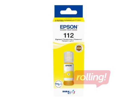 Epson EcoTank 112 Dzeltena tintes pudele, 70 ml (6000 lpp)