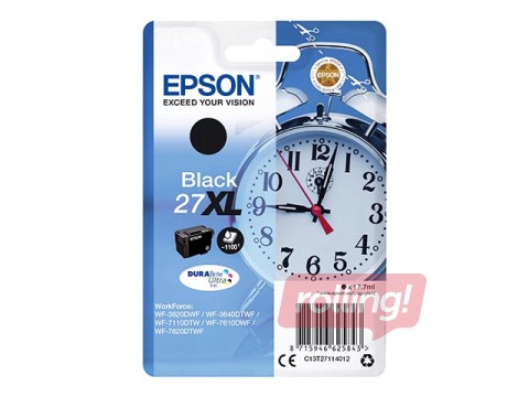 Tindikassett  Epson 27XL must, WF-7110DTW, 17.7ml
